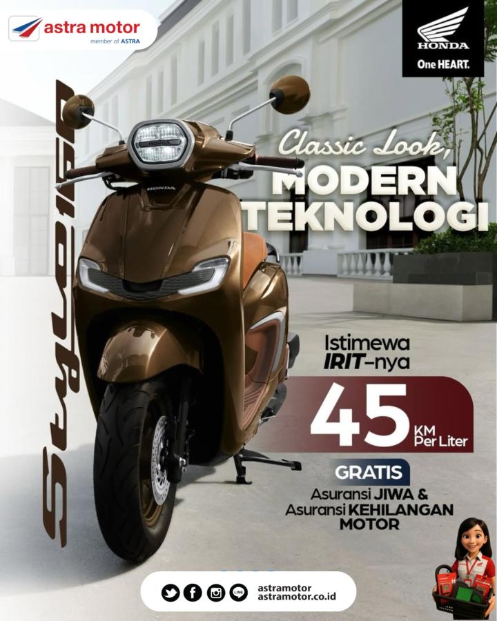 Padukan Gaya Klasik dan Teknologi Modern, Astra Motor Imam Bonjol Hadirkan Honda Stylo 160 Plus Promo Spesial